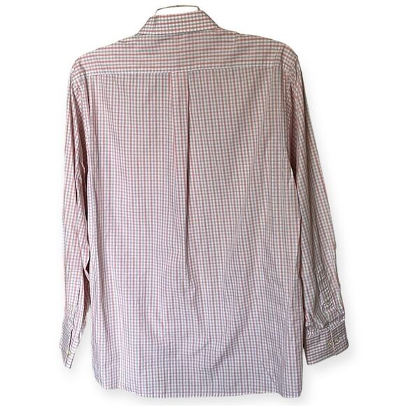 Michael Michael Kors 100% Cotton Pink & Gray Long Sleeve Button Shirt Size 16.5 - Picture 2 of 9